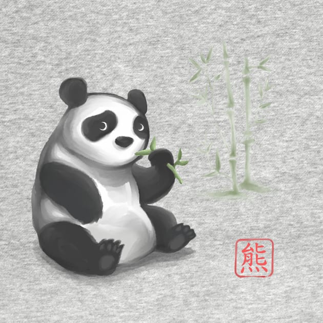 cute panda watercolor by walterorlandi